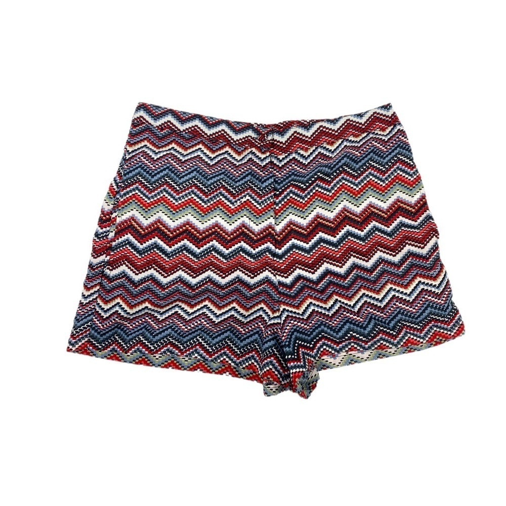Angie Chevron Striped High Rise Lightweight Shorts